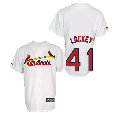 John Lackey #41 Youth Baseball Jersey-St Louis Cardinals Authentic Home Jersey by Majestic Athletic MLB Jersey
